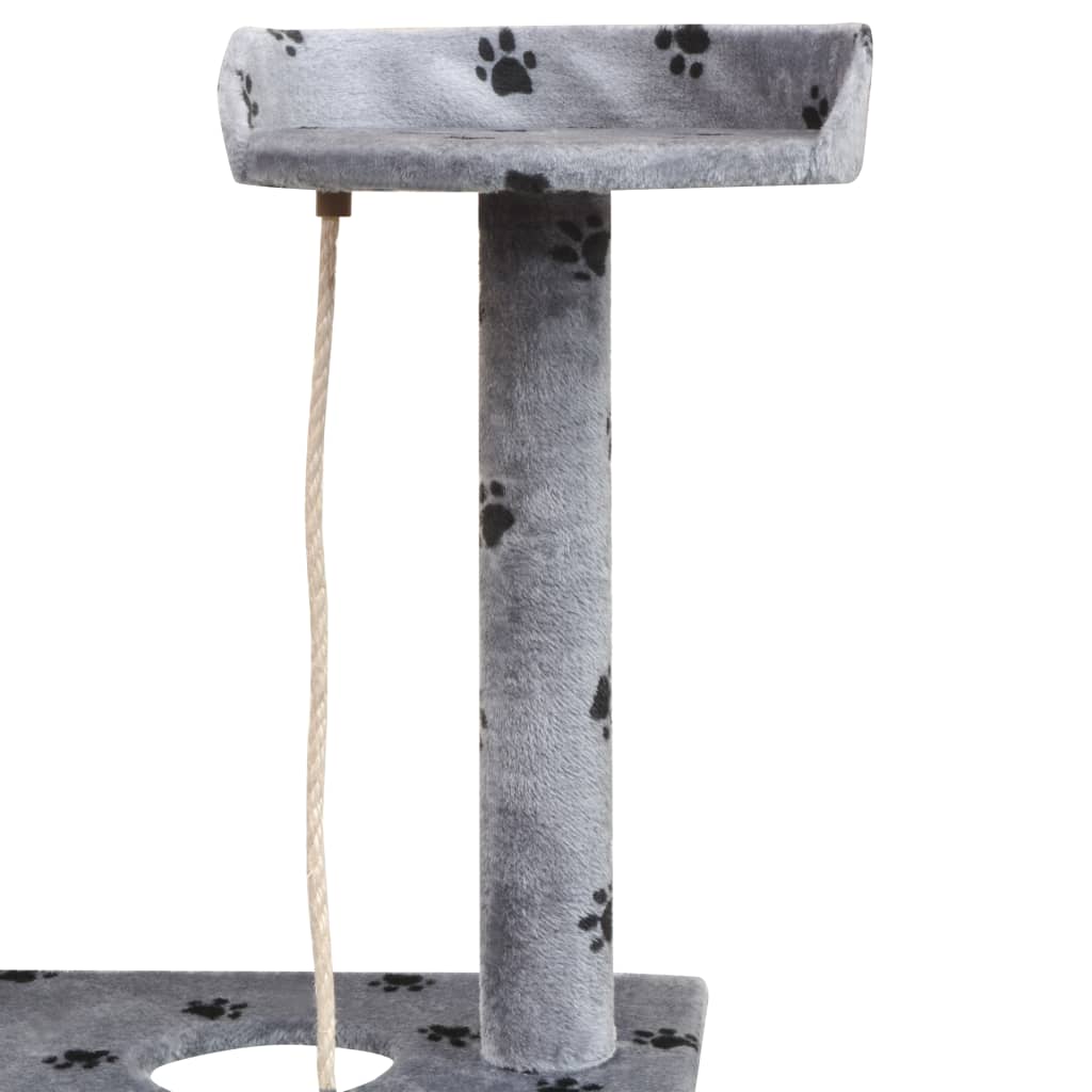 Kattenkrabpaal met sisal krabpalen 150 cm pootafdrukken grijs - Griffin Retail
