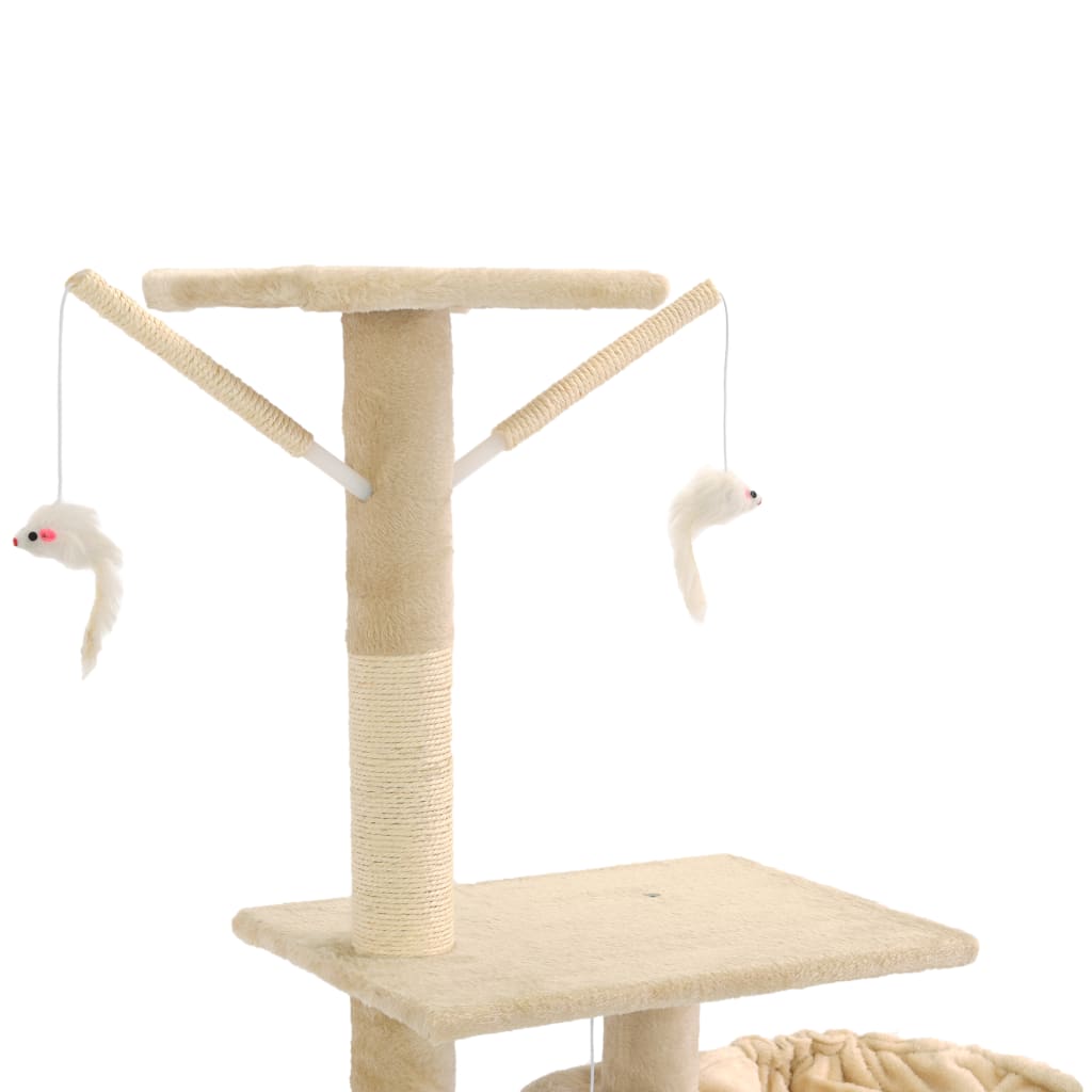 Kattenkrabpaal met sisal krabpalen 230-250 cm beige - Griffin Retail