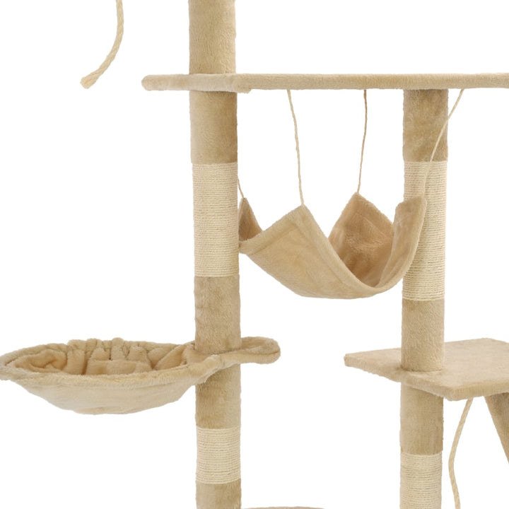 Kattenkrabpaal met sisal krabpalen 230-250 cm beige - Griffin Retail