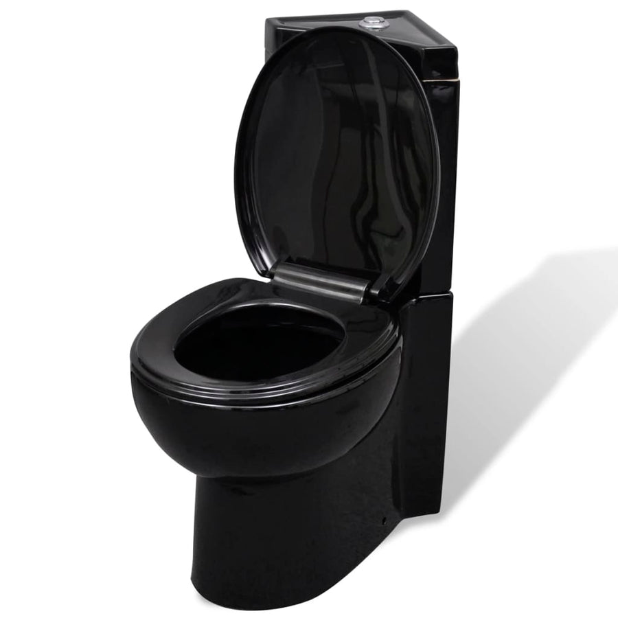 Keramisch Toilet voor in de hoek zwart - Griffin Retail