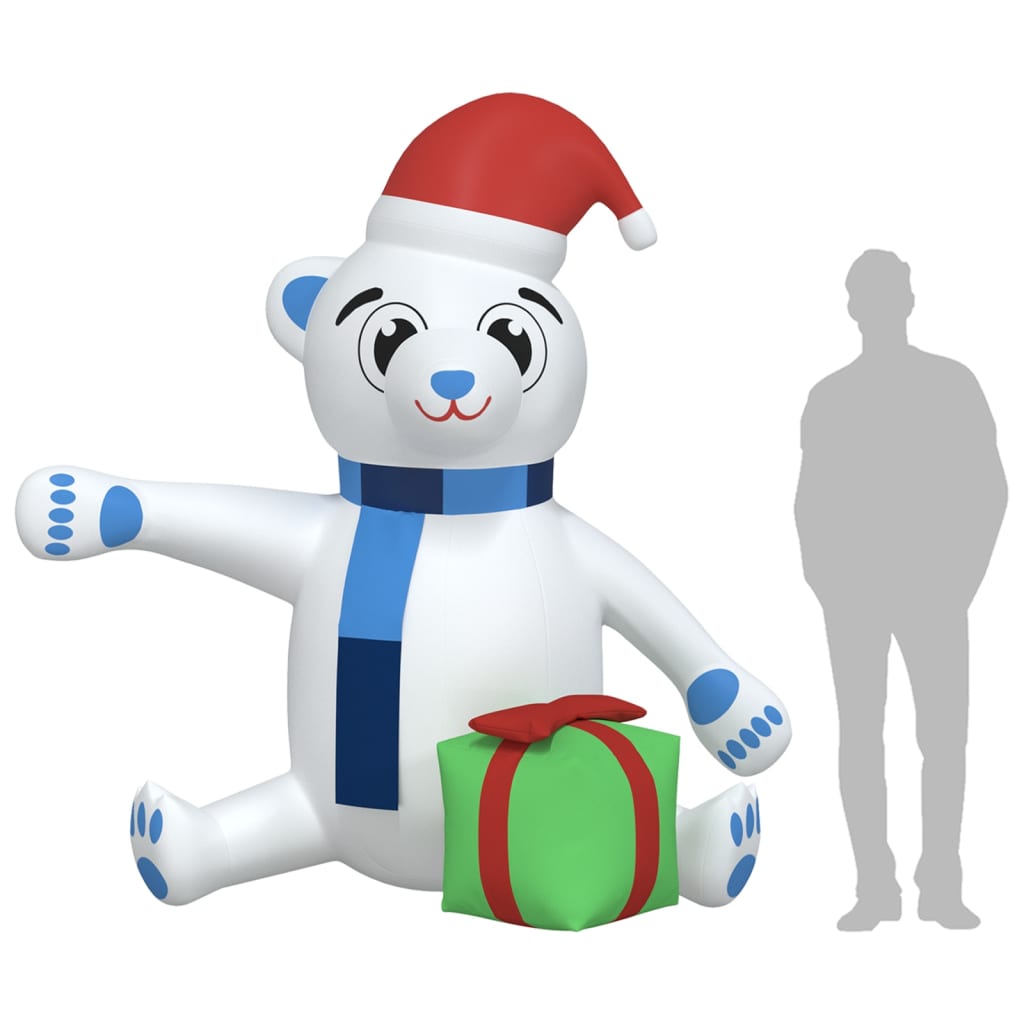 Kerstbeer met LED's opblaasbaar 180 cm - Griffin Retail