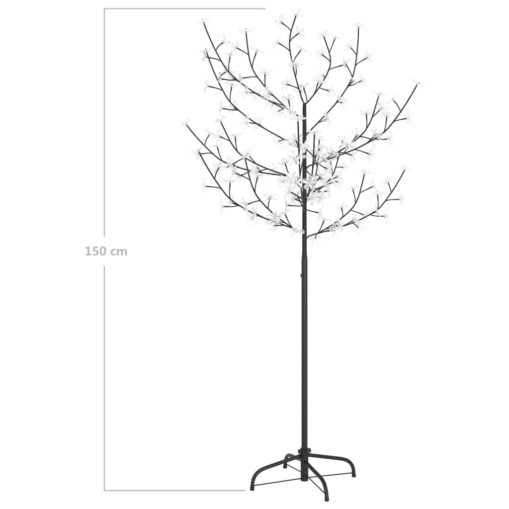 Kerstboom 120 LED's blauw licht kersenbloesem 150 cm - Griffin Retail