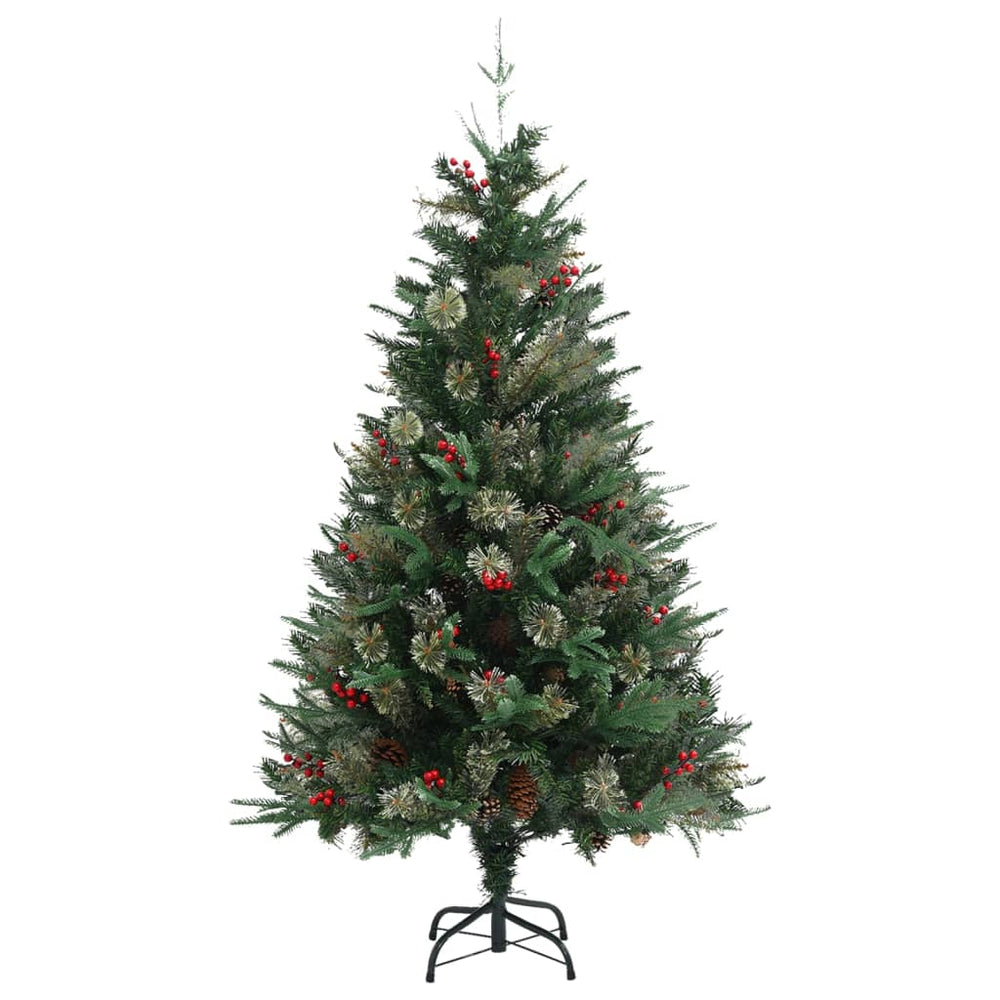 Kerstboom met dennenappels 150 cm PVC en PE groen - Griffin Retail