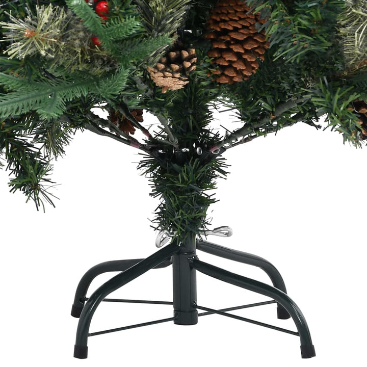 Kerstboom met dennenappels 225 cm PVC en PE groen - Griffin Retail