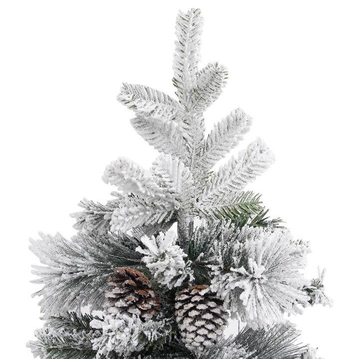 Kerstboom met dennenappels en sneeuw 195 cm PVC en PE - Griffin Retail