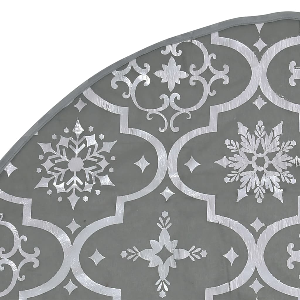 Kerstboomrok luxe met sok 122 cm stof grijs - Griffin Retail