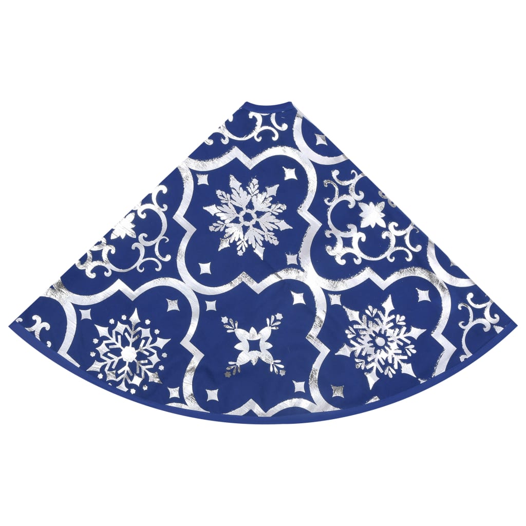 Kerstboomrok luxe met sok 150 cm stof blauw - Griffin Retail