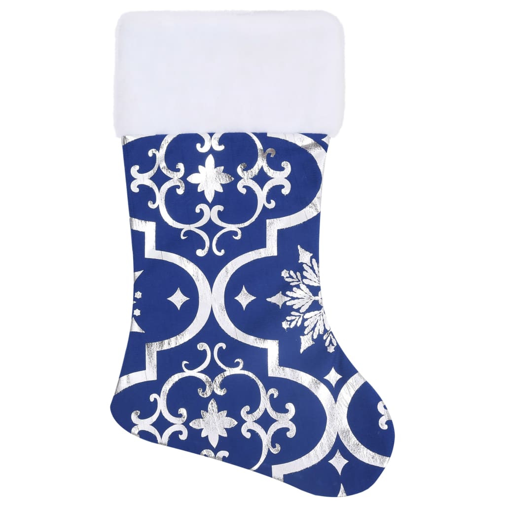 Kerstboomrok luxe met sok 150 cm stof blauw - Griffin Retail