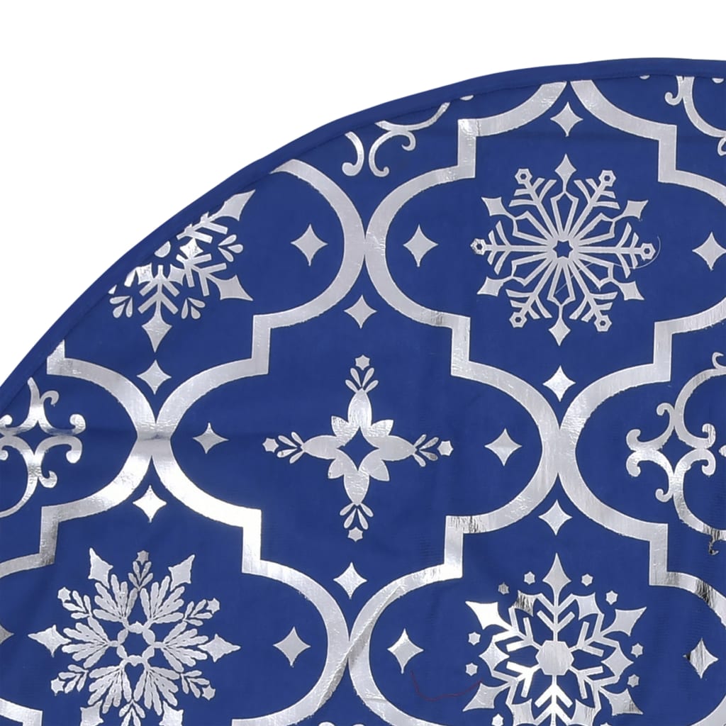 Kerstboomrok luxe met sok 150 cm stof blauw - Griffin Retail