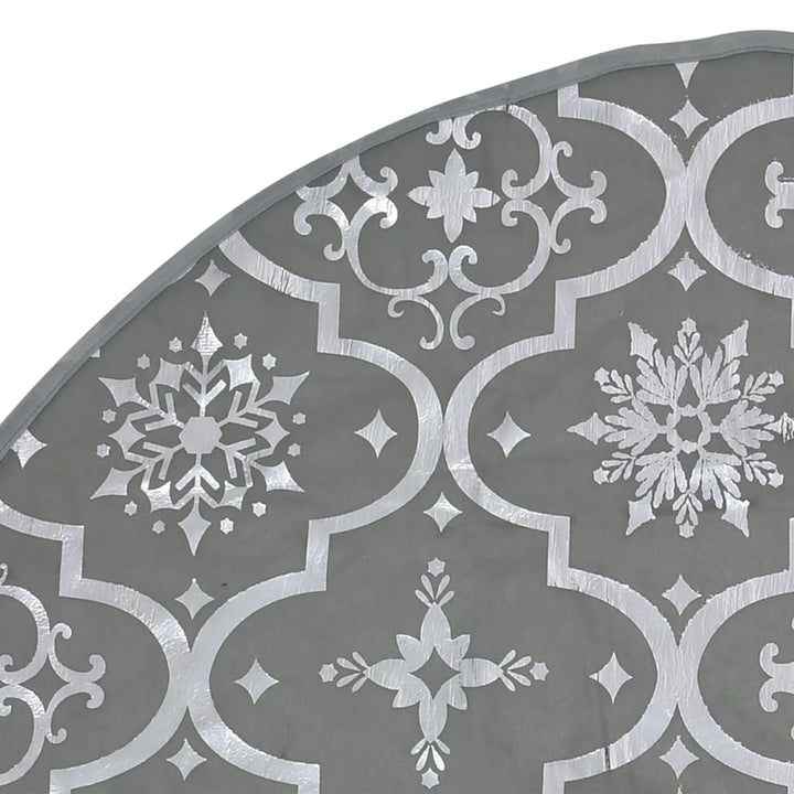 Kerstboomrok luxe met sok 90 cm stof grijs - Griffin Retail