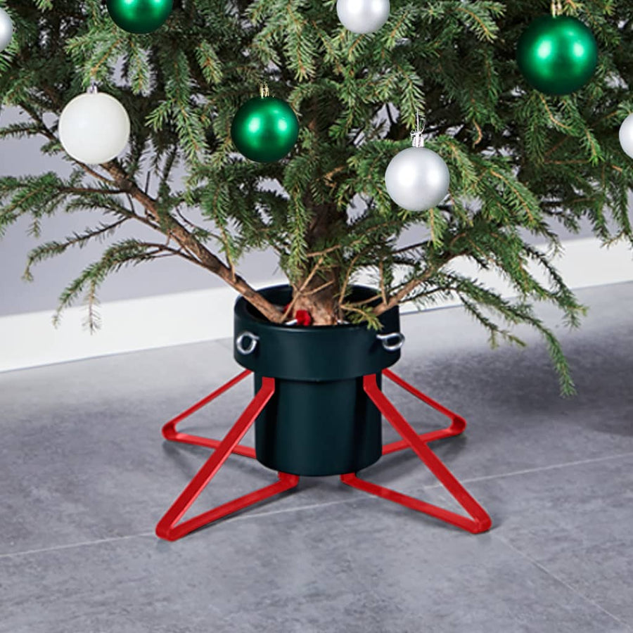Kerstboomstandaard 46x46x19 cm groen en rood - Griffin Retail