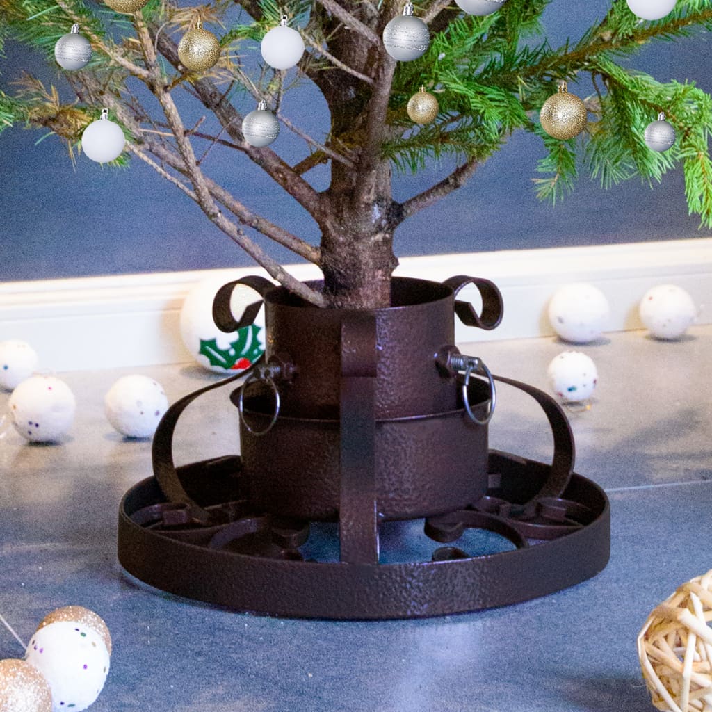 Kerstboomstandaard in antieke stijl 29x29x15,5 cm koperkleurig - Griffin Retail