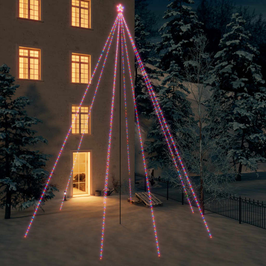 Kerstboomverlichting 1300 LED's binnen/buiten 8 m meerkleurig - Griffin Retail