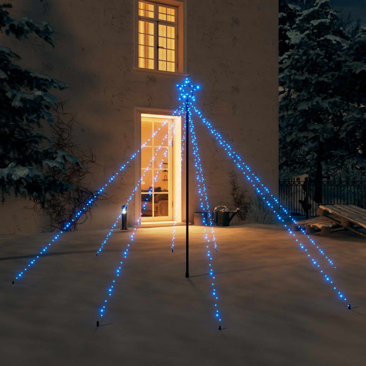 Kerstboomverlichting 400 LED's binnen/buiten 2,5 m blauw - Griffin Retail