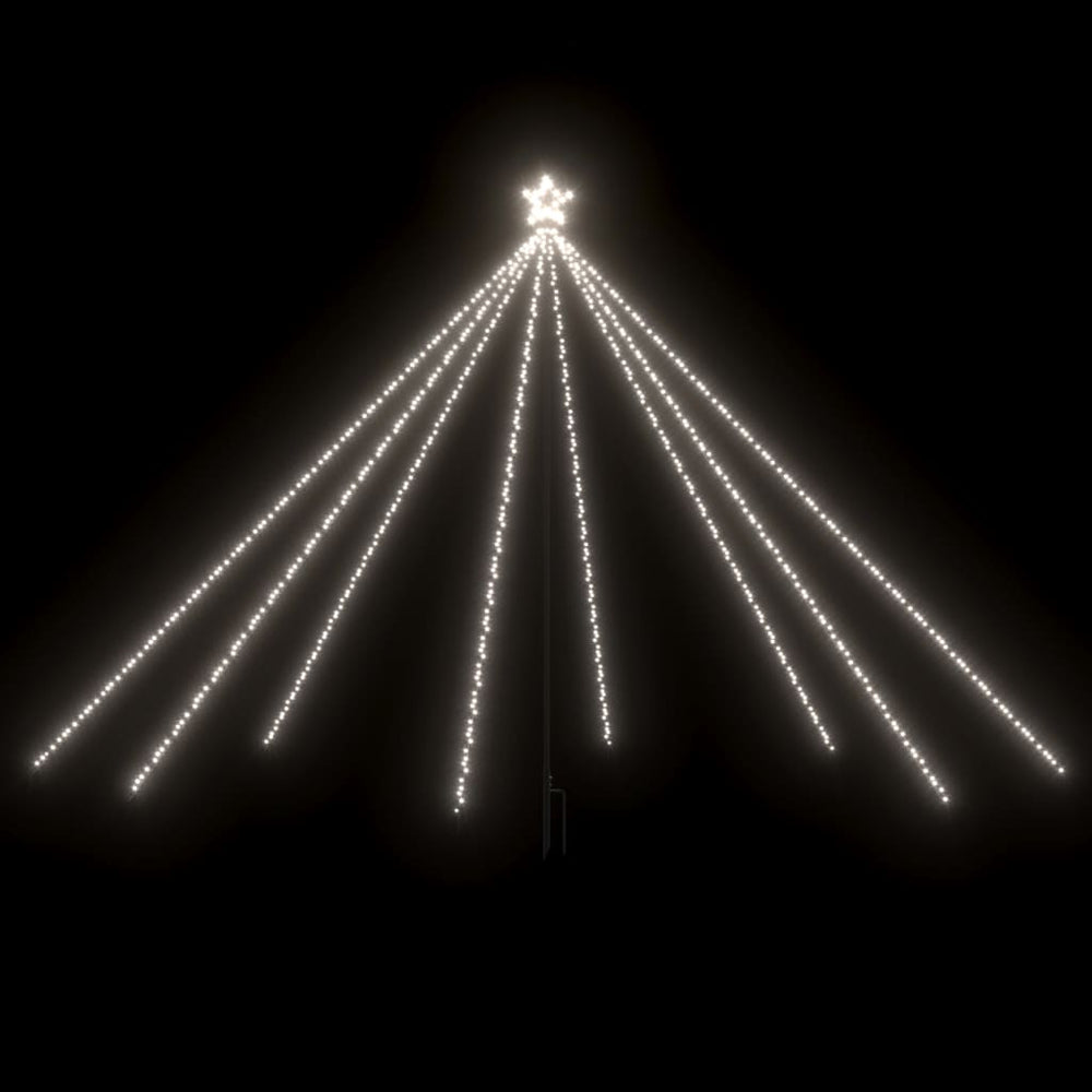 Kerstboomverlichting 576 LED's binnen/buiten 3,6 m koudwit - Griffin Retail