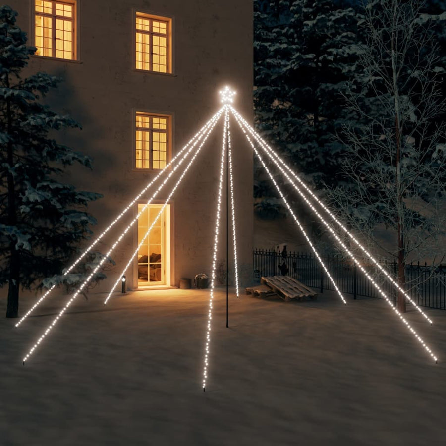 Kerstboomverlichting 800 LED's binnen/buiten 5 m koudwit - Griffin Retail