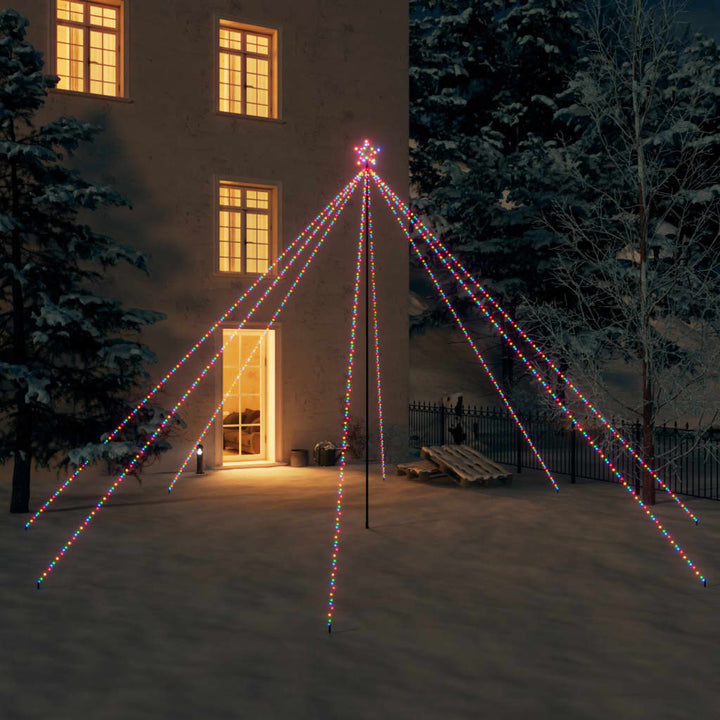 Kerstboomverlichting 800 LED's binnen/buiten 5 m meerkleurig - Griffin Retail