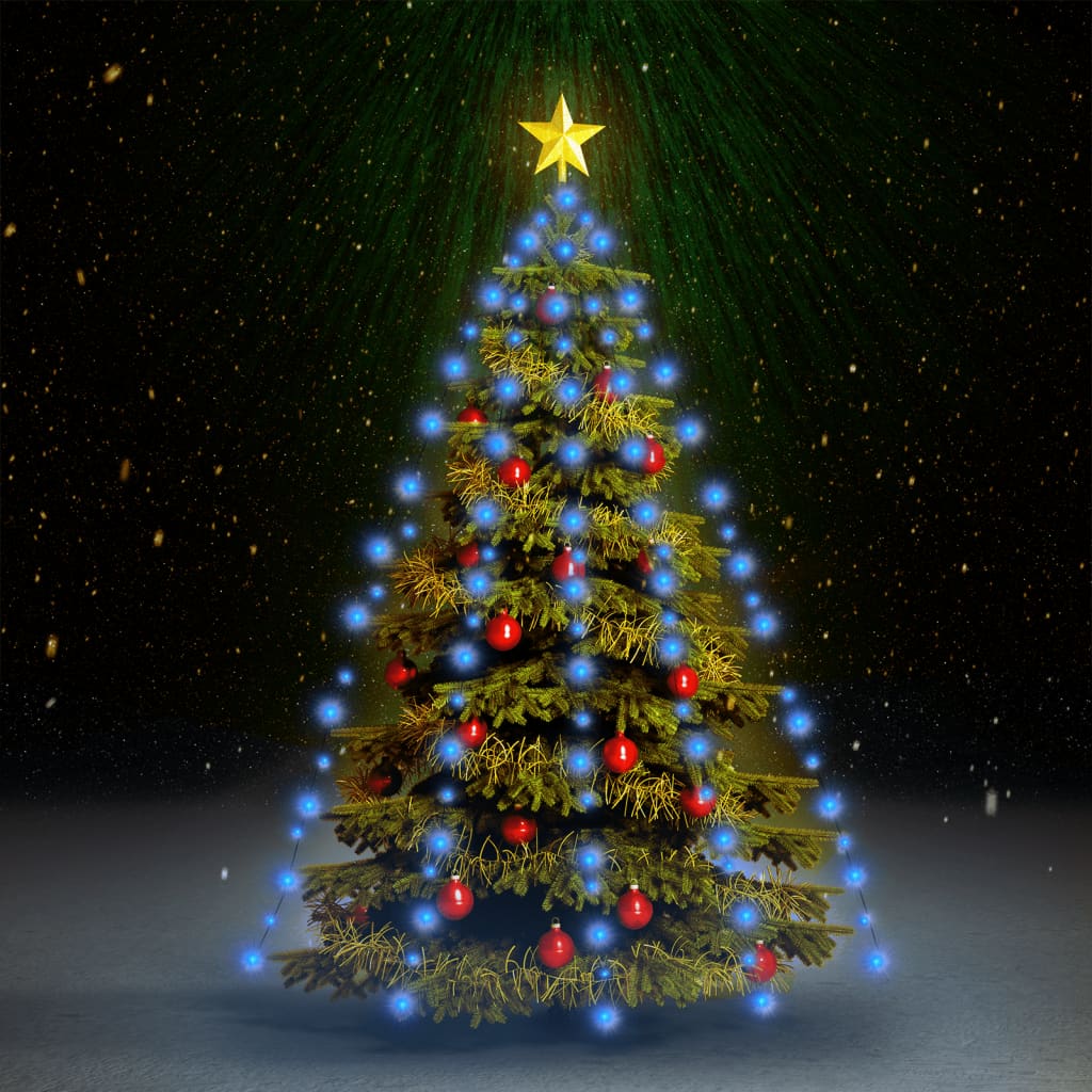 Kerstboomverlichting met 210 LED's blauw net 210 cm - Griffin Retail