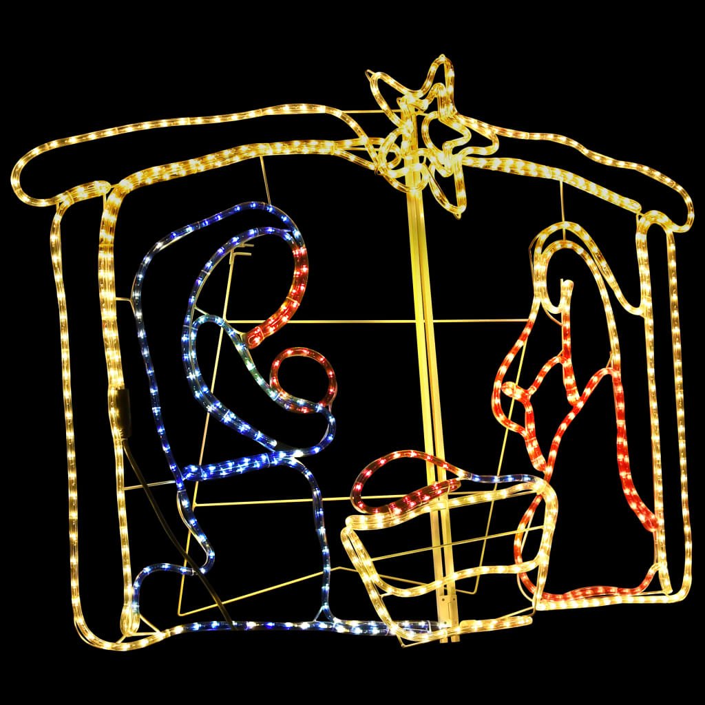 Kerstdecoratie kerststal 240 LED's 116x41x87 cm - Griffin Retail