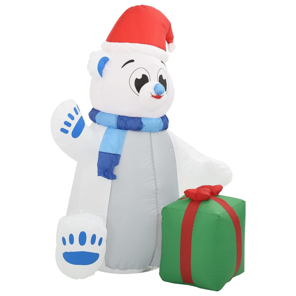 Kerstfiguur ijsbeer opblaasbaar LED binnen en buiten 1,8 m - Griffin Retail