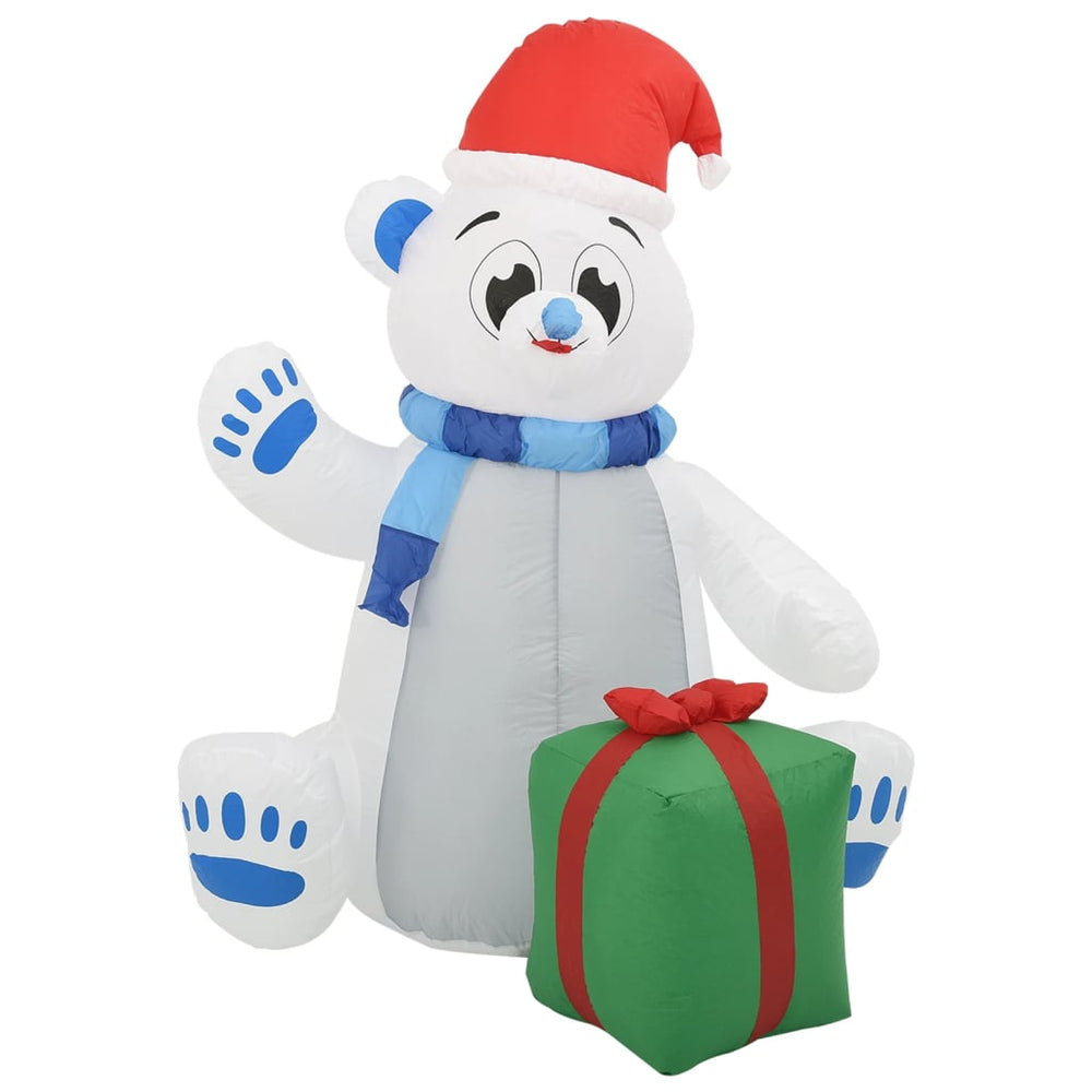 Kerstfiguur ijsbeer opblaasbaar LED binnen en buiten 2,4 m - Griffin Retail