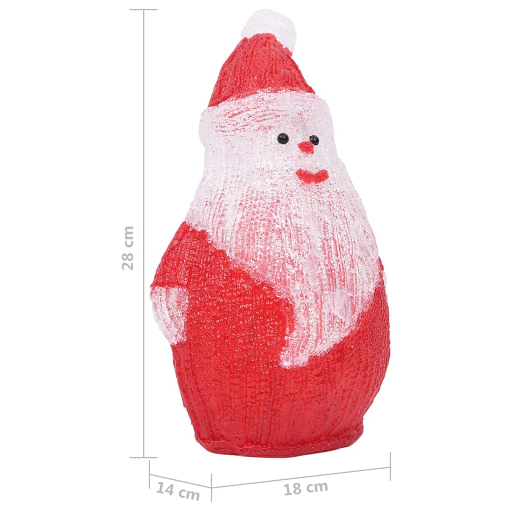 Kerstfiguur kerstman LED binnen en buiten 28 cm acryl - Griffin Retail