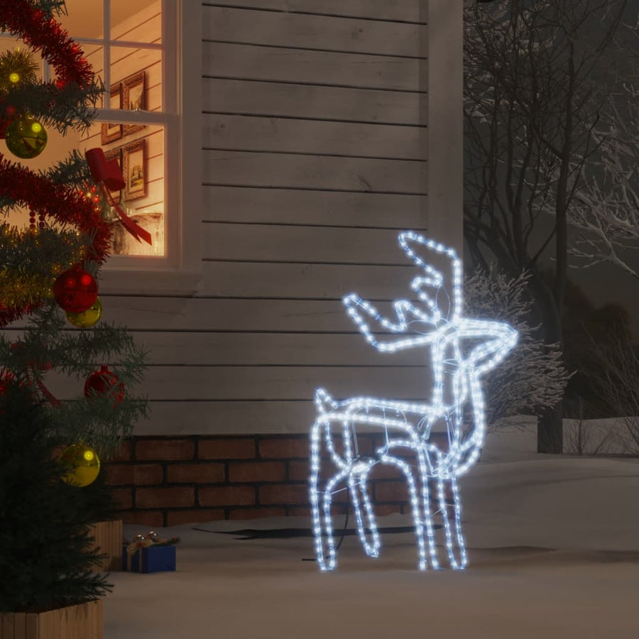 Kerstfiguur rendier inklapbaar met 192 LED's koudwit - Griffin Retail