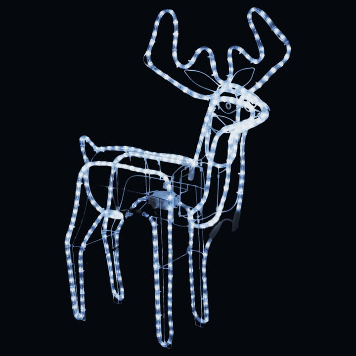 Kerstfiguur rendier inklapbaar met 192 LED's koudwit - Griffin Retail