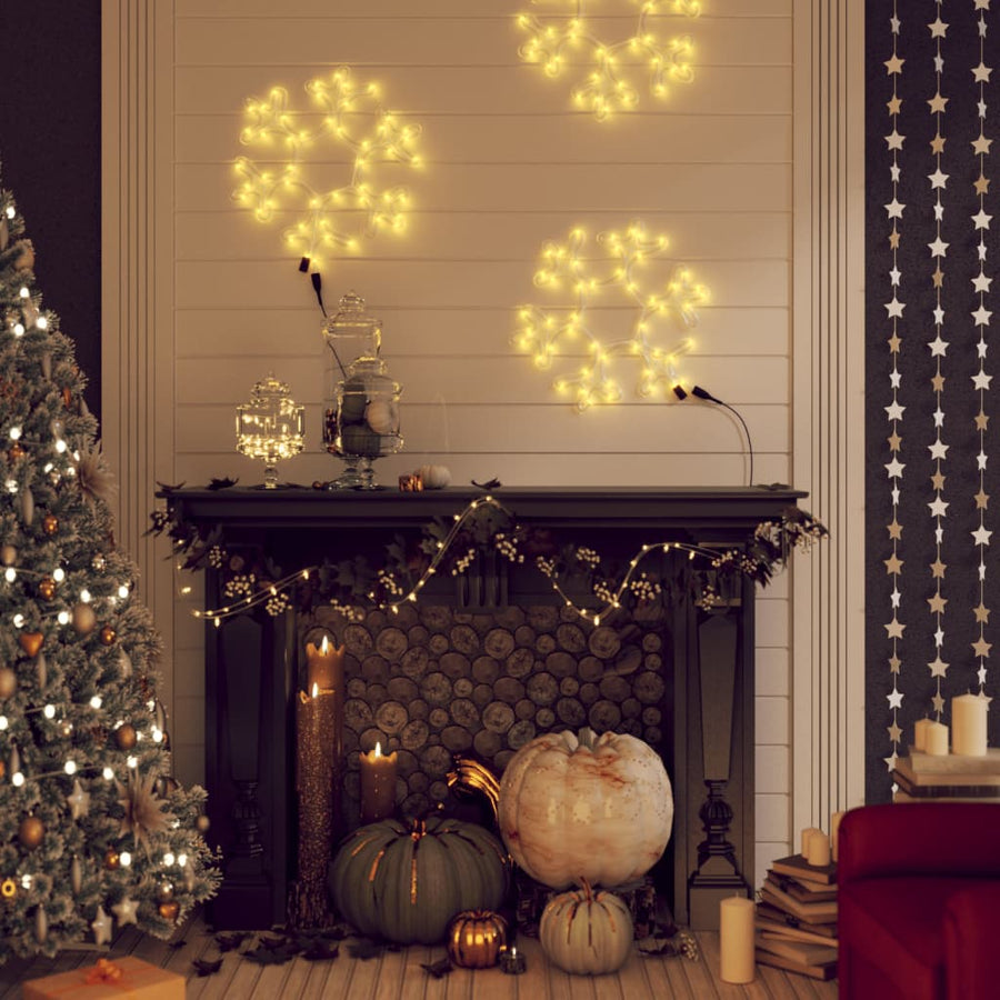 Kerstfiguur Sneeuwvlok met 48 LED's warmwit - Griffin Retail