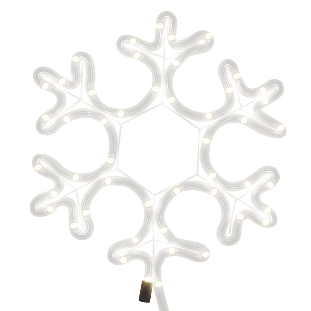 Kerstfiguur Sneeuwvlok met 48 LED's warmwit - Griffin Retail