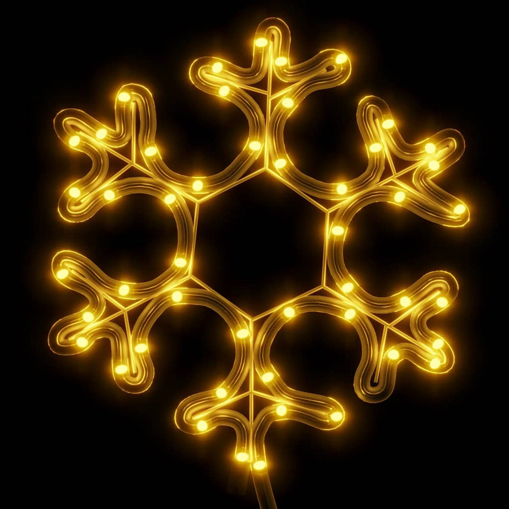 Kerstfiguur Sneeuwvlok met 48 LED's warmwit - Griffin Retail