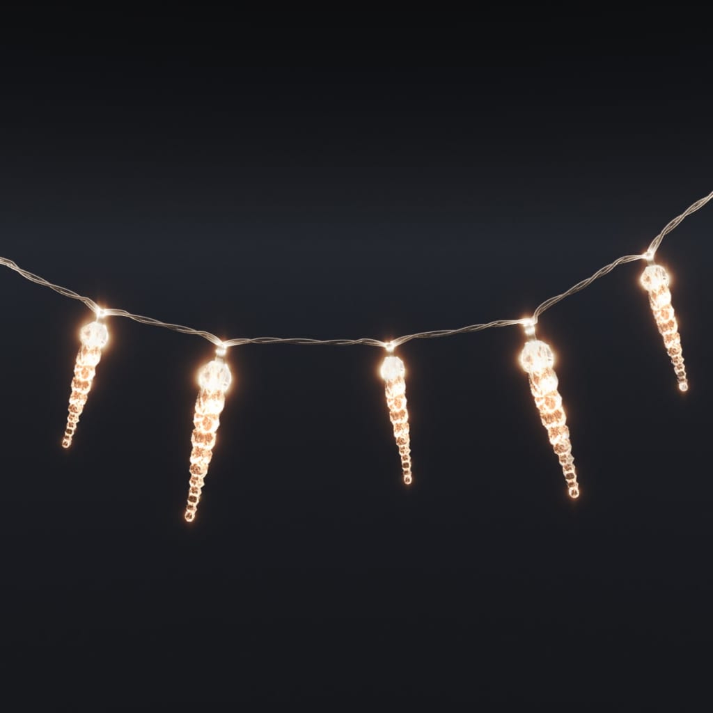 Kerstverlichting ijspegel met 40 LED's acryl warmwit - Griffin Retail