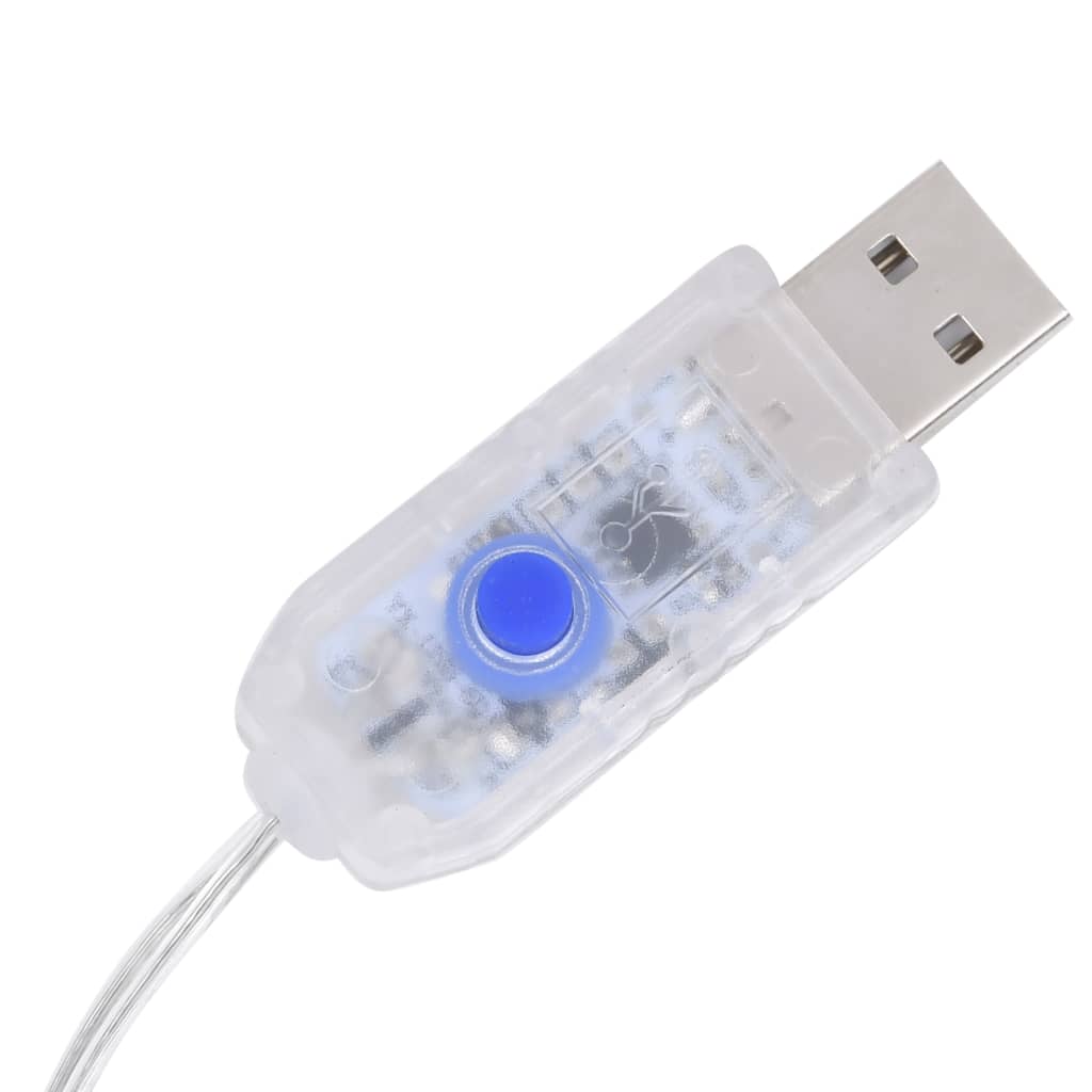 Kerstversiering rendier 140 LED's blauw 128 cm acryl - Griffin Retail