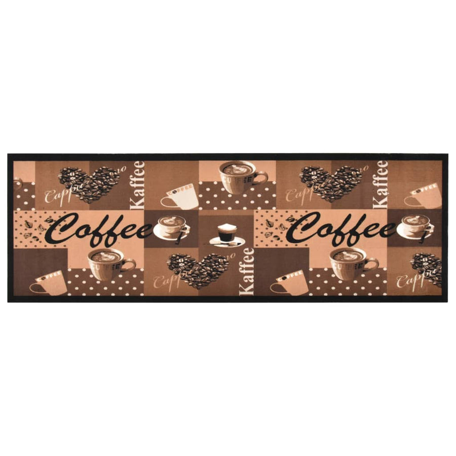 Keukenmat wasbaar Coffee 60x180 cm bruin - Griffin Retail