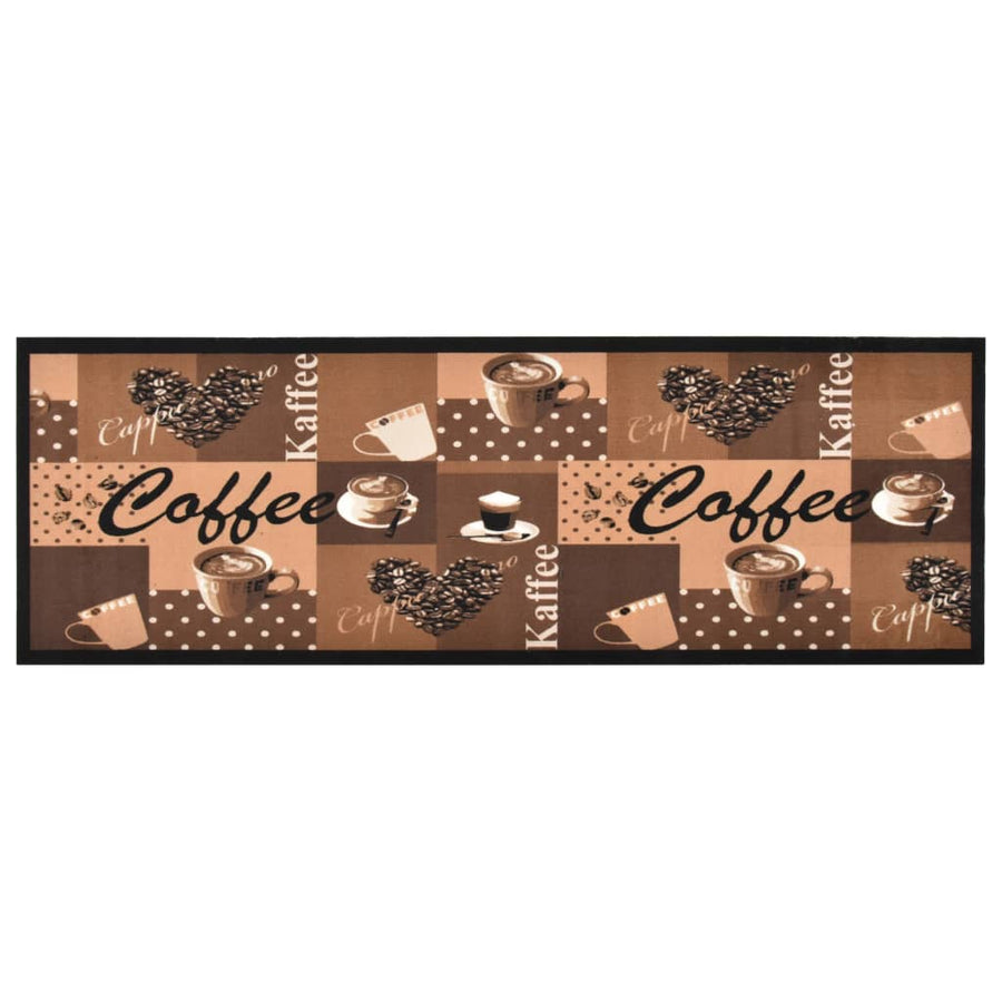 Keukenmat wasbaar Coffee 60x300 cm bruin - Griffin Retail