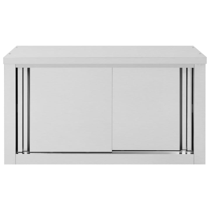 Keukenwandkast met schuifdeuren 90x40x50 cm roestvrij staal - Griffin Retail