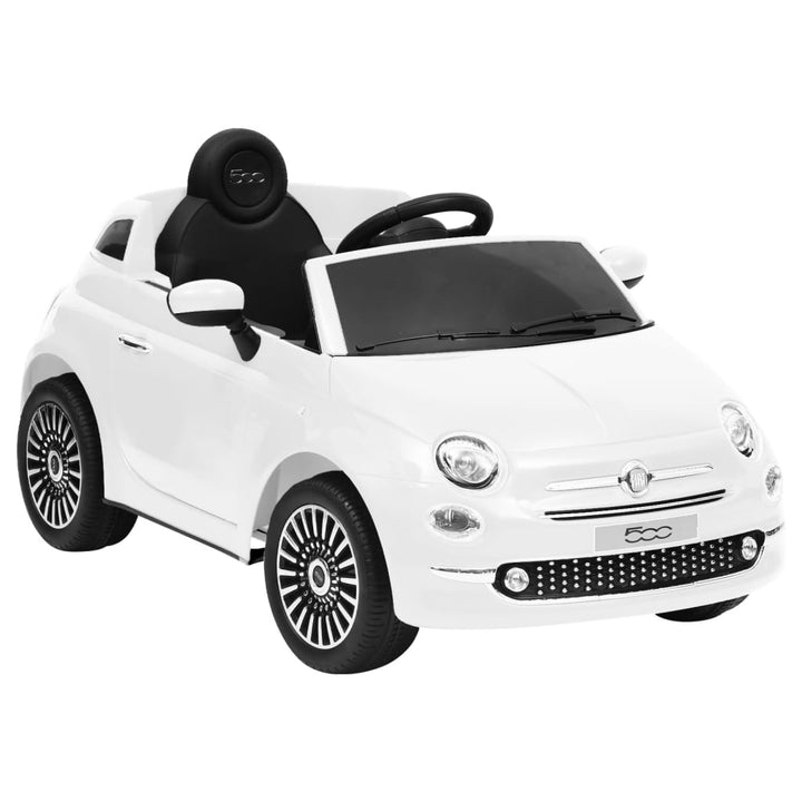 Kinderauto Fiat 500 elektrisch wit - Griffin Retail