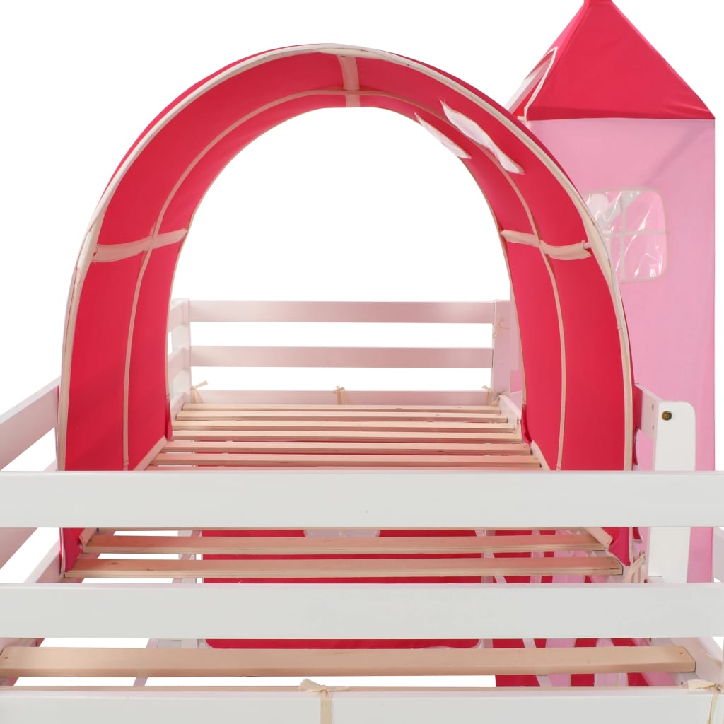 Kinderhoogslaper met glijbaan en ladder 208x230 cm grenenhout - Griffin Retail