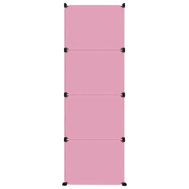 Kinderopbergmeubel met 12 vakken polypropeen roze - Griffin Retail