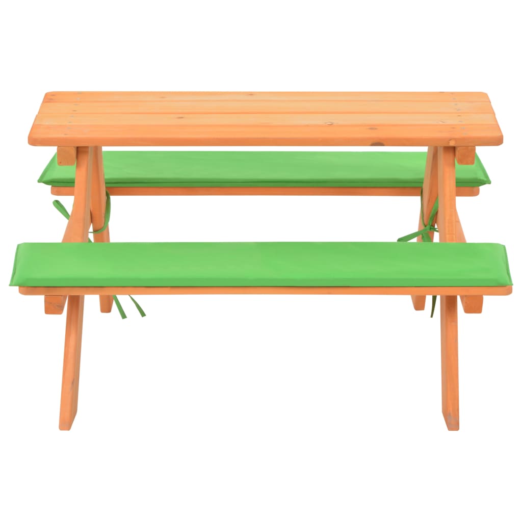 Kinderpicknicktafel met banken 89x79x50 cm massief vurenhout - Griffin Retail