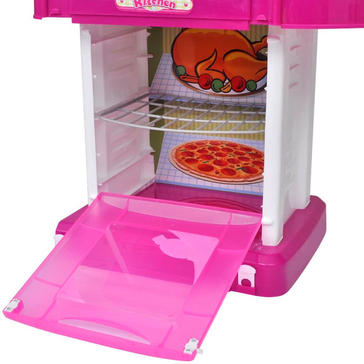 Kinderspeelkeuken met licht- en geluidseffecten roze - Griffin Retail