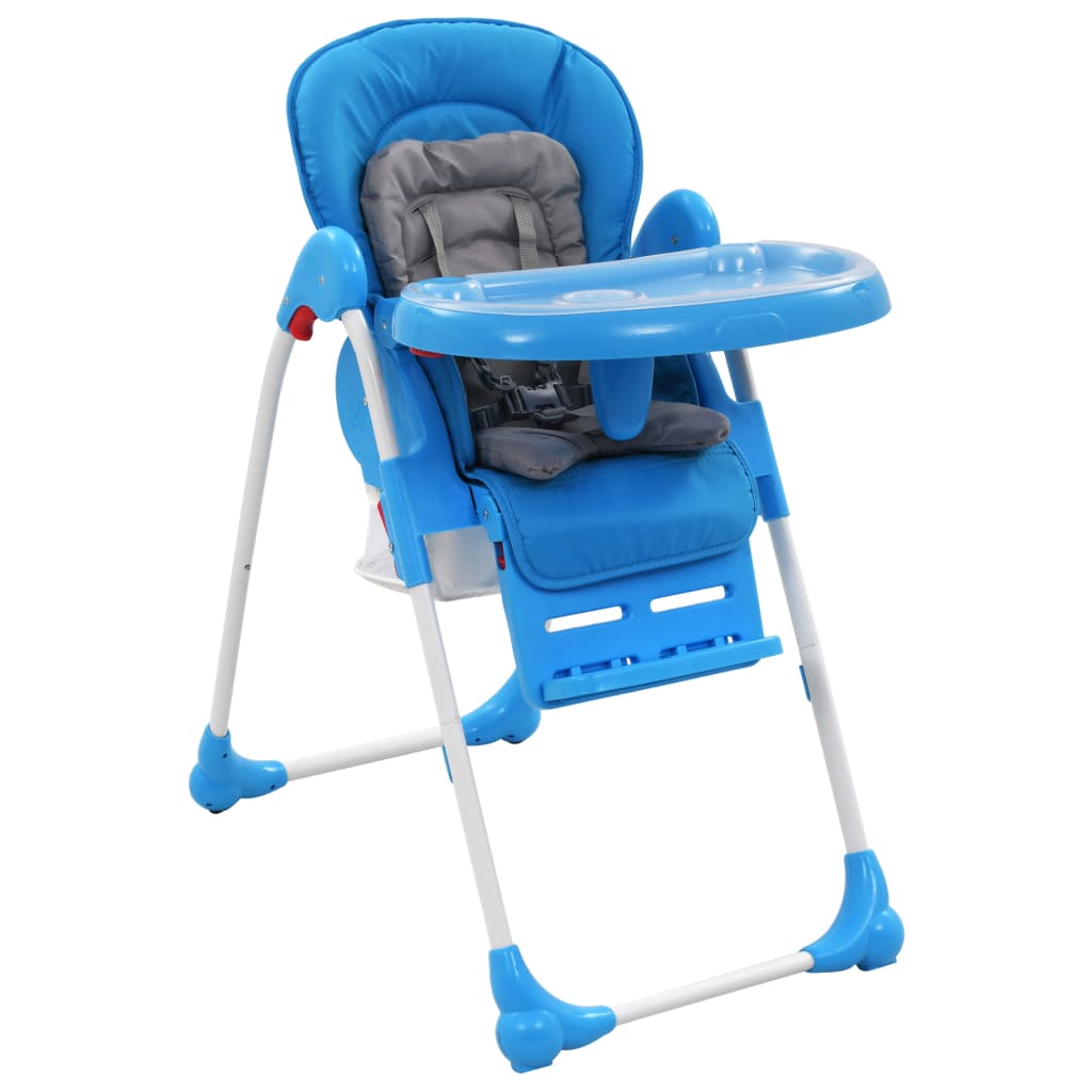 Kinderstoel hoog blauw en grijs - Griffin Retail