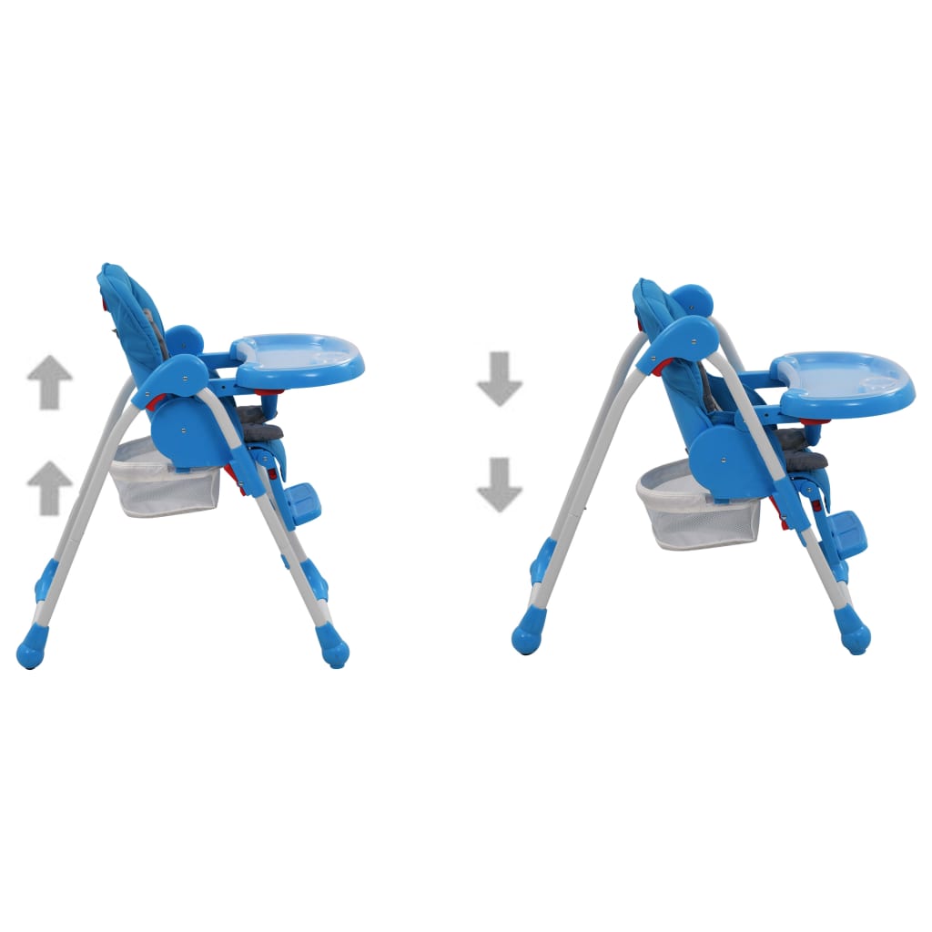 Kinderstoel hoog blauw en grijs - Griffin Retail