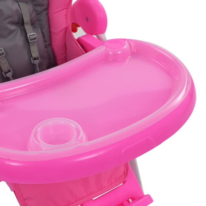 Kinderstoel hoog roze en grijs - Griffin Retail