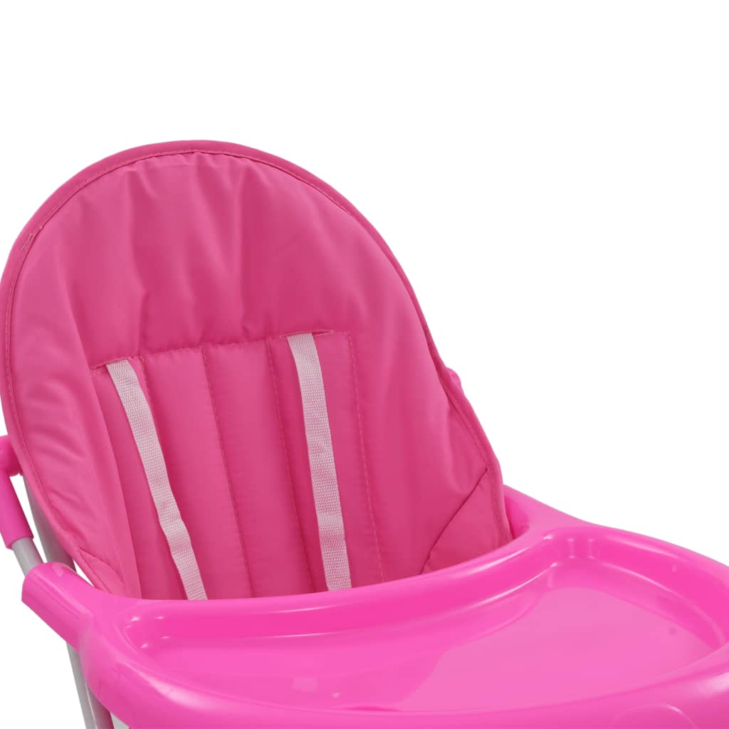 Kinderstoel hoog roze en wit - Griffin Retail