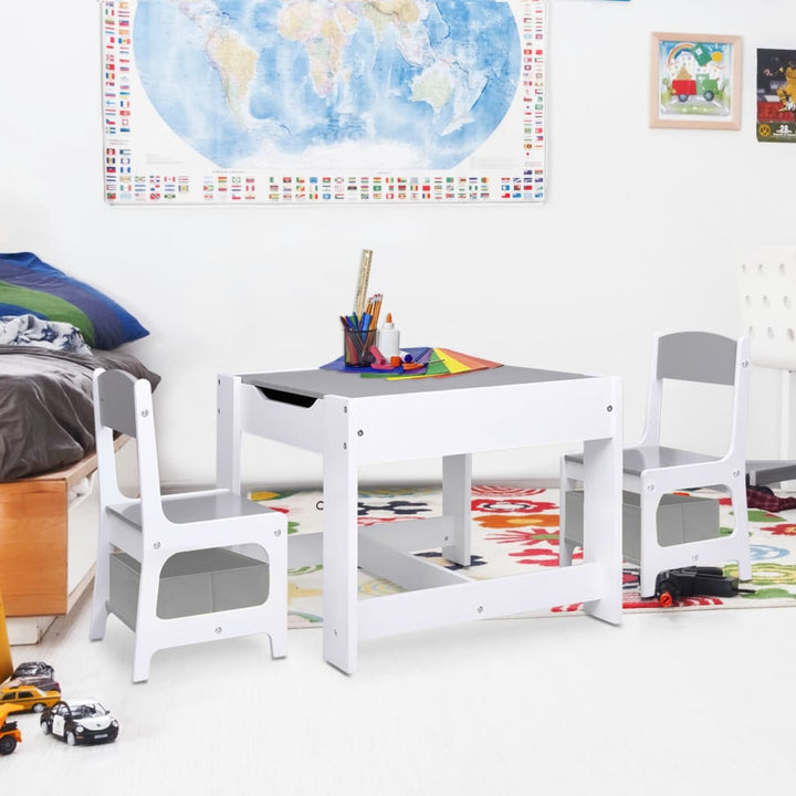 Kindertafel met 2 stoelen MDF wit - Griffin Retail