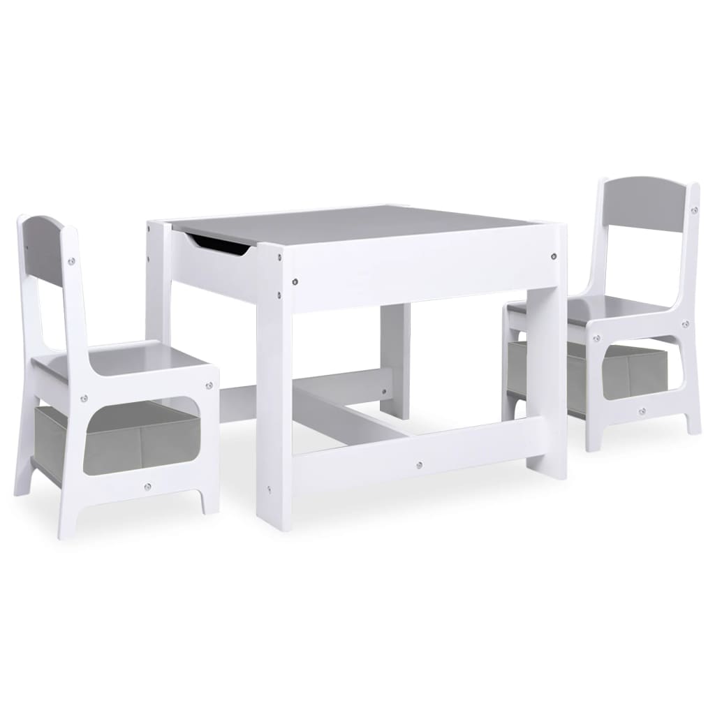 Kindertafel met 2 stoelen MDF wit - Griffin Retail