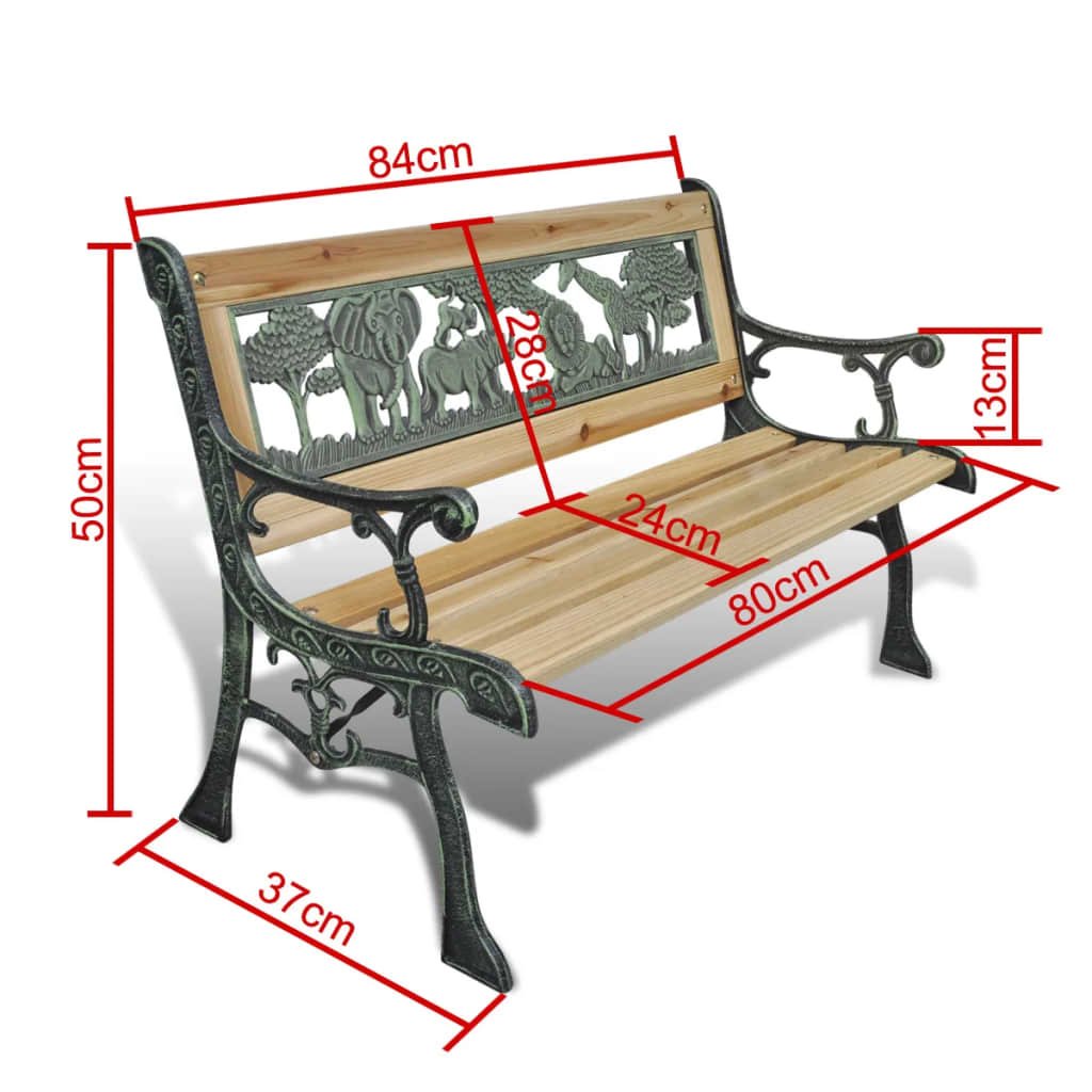 Kindertuinbank 84 cm hout - Griffin Retail