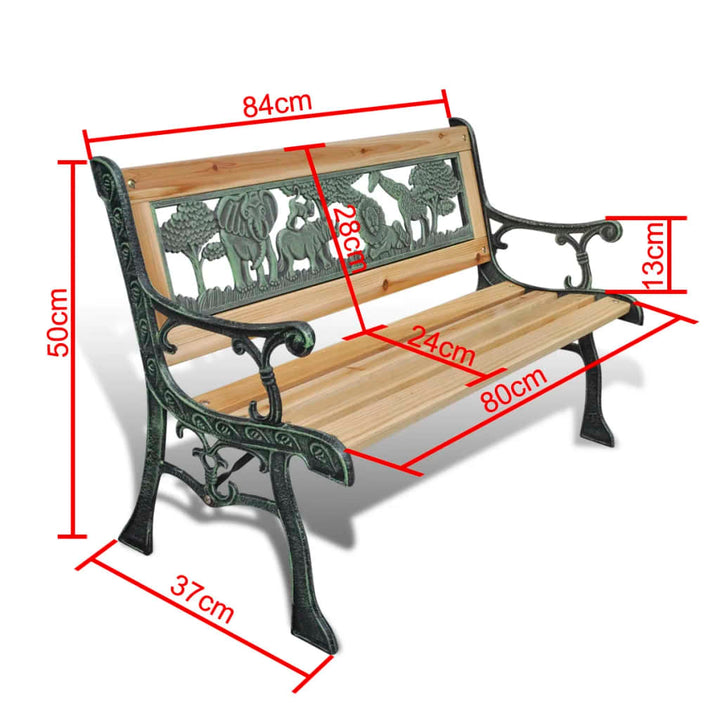 Kindertuinbank 84 cm hout - Griffin Retail