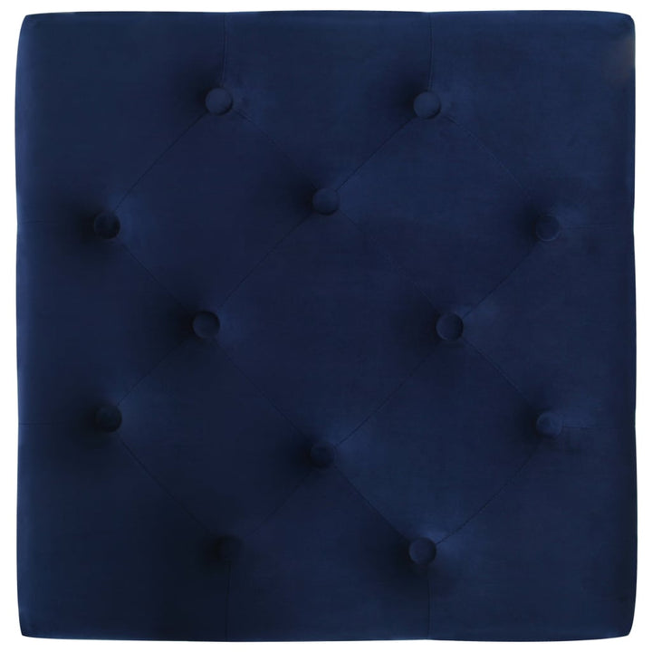 Kruk 60x60x36 cm fluweel marineblauw - Griffin Retail
